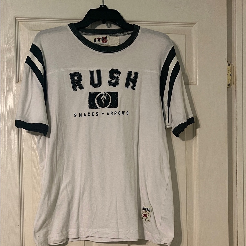 RUSH Snakes & Arrows World Tour 08. Jersey.  White/Black. No wear. Loose fit